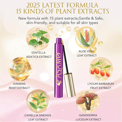 Eyelash Growth Serum - Natural Lash Enhancer with 15 Botanical Extracts - Advanced Lash Formula for Longer, Thicker, Fuller Looking Lashes - Oil-Free, Hypoallergenic & Gentle - 3ml