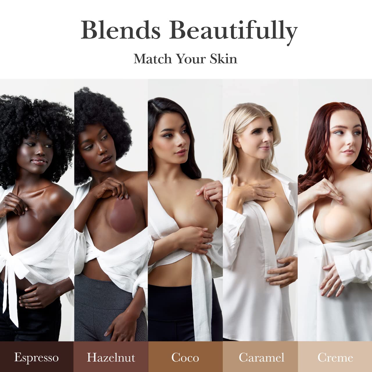 Nippies Nipple Covers for Women - Reusable Sticky Silicone Pasties with Travel Case - Original Circle or Lift Style Available