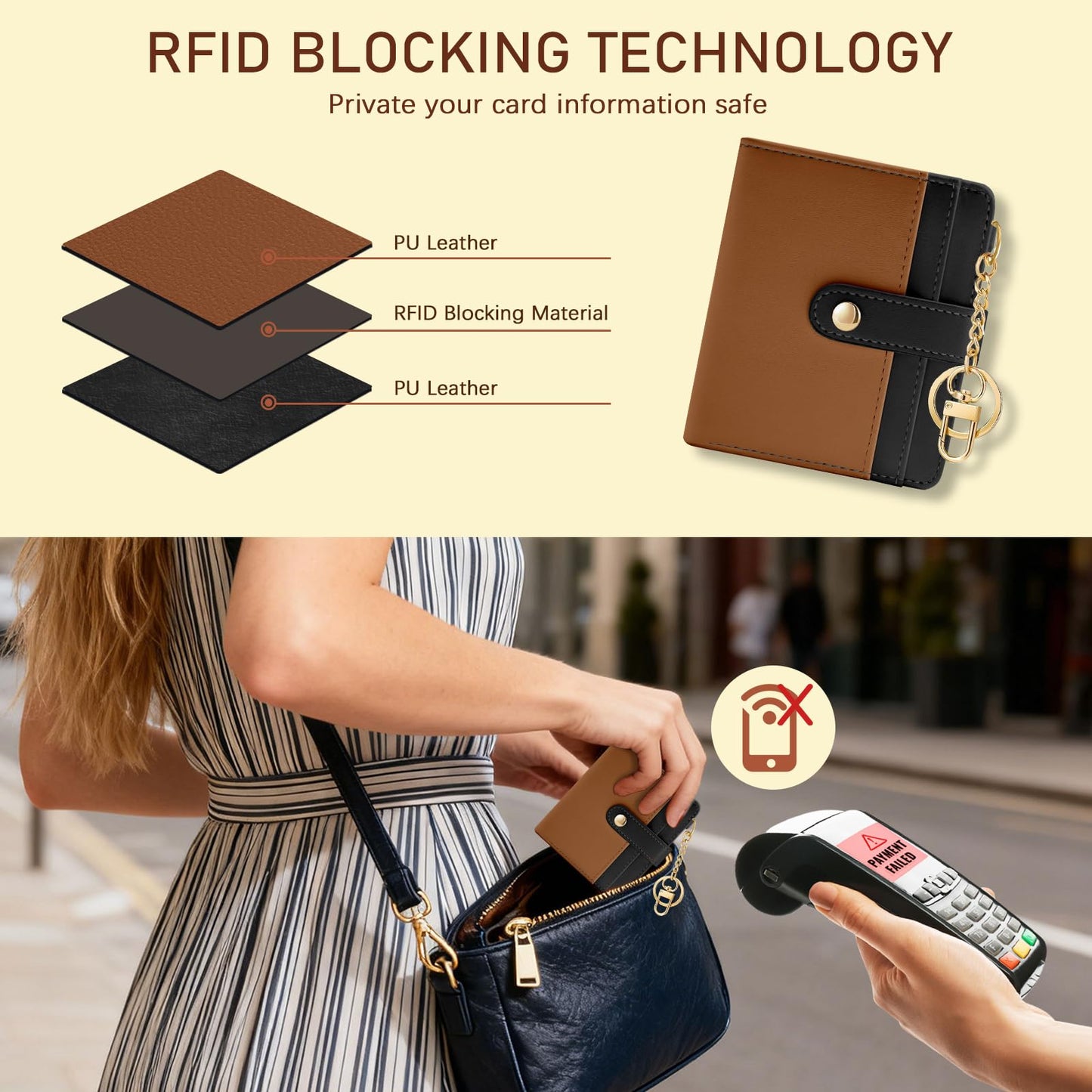 Black Cat Floral Rfid Women Wallet, Small Slim Thin Credit Card Wallet, PU Leather Bifold Cash Zipper Coin Pocket ID Window for Female Ladies Teen Girls Girly