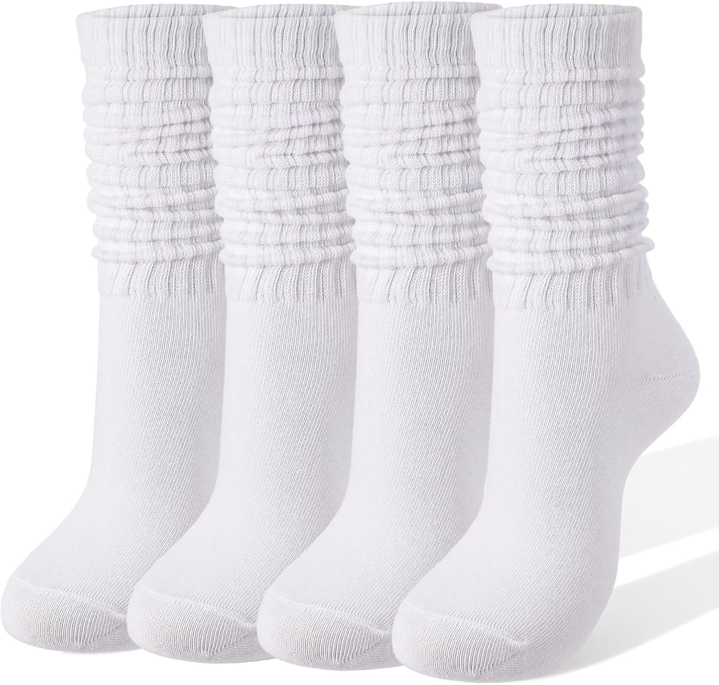 Jspupifip Slouch Socks for Women, Neon Sock 80s Breathable Stacked Scrunchy Socks Extra Long Knit Knee High Scrunch Sock