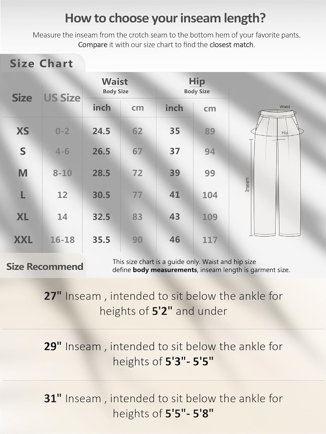 ODODOS Women's Modal Soft Wide Leg Pants Elastic High Waist Casual Lounge Relaxed Pants with Pockets - 27"/ 29" / 31" Inseam