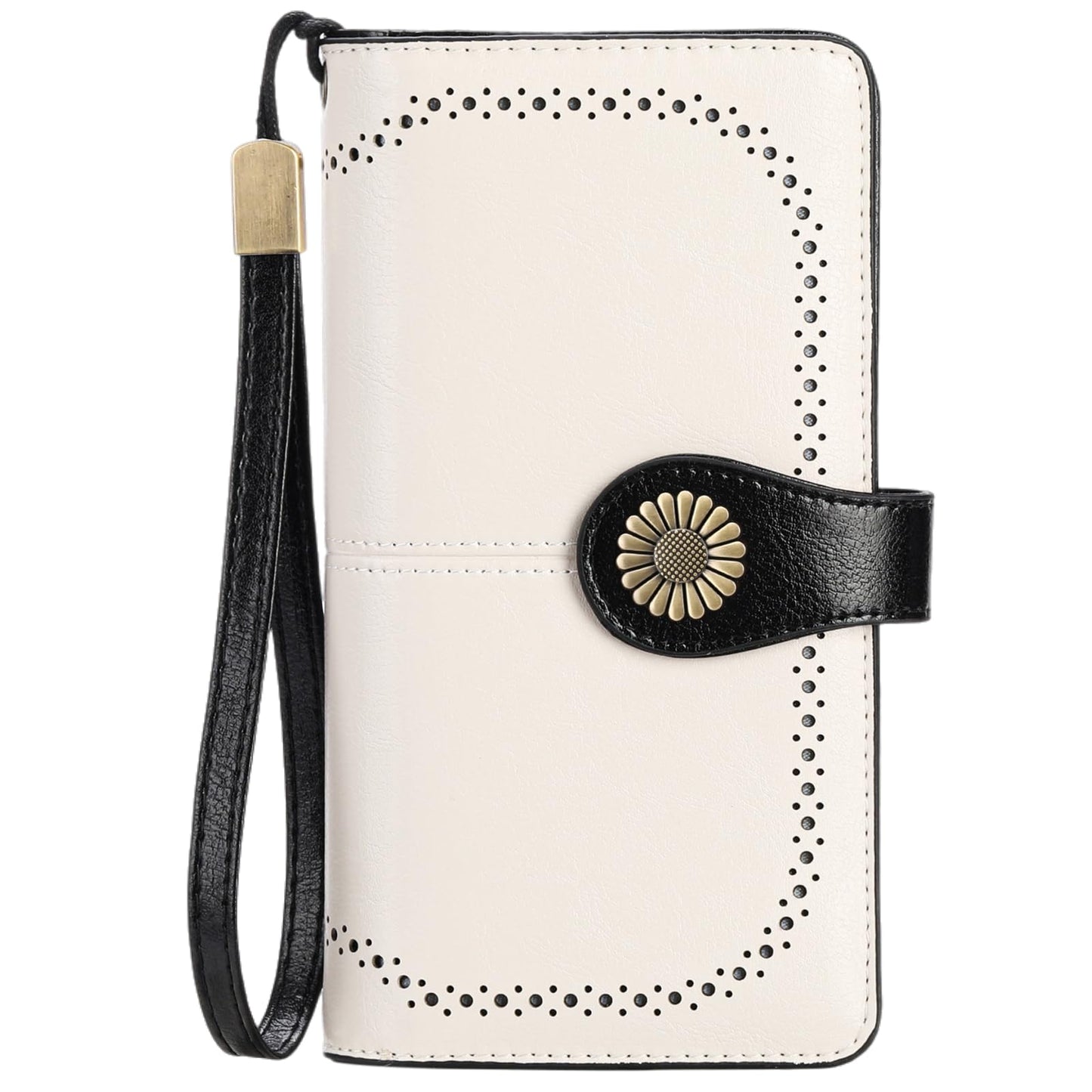 SENDEFN Wallets for Women Leather Credit Card Holder with RFID Blocking Large Capacity Wristlet