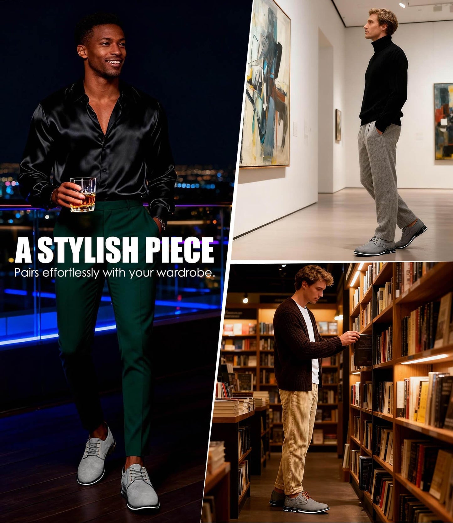 Men's Casual Dress Shoes Comfort, Fashion Dress Sneakers Men, Superior Soft Leather Mens Oxford Business Casual Shoe