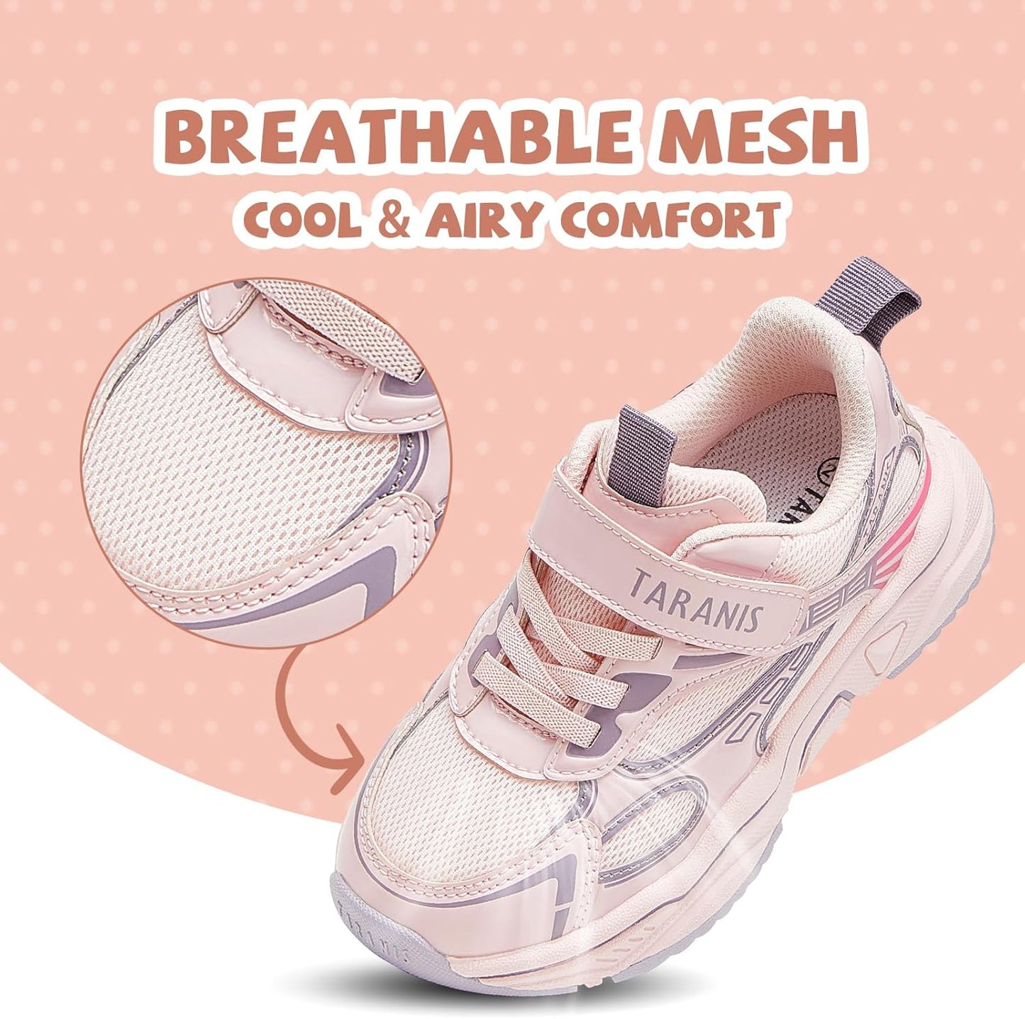 TARANIS Toddler Shoes Girls Boys Athletic Sneaker Kids Barefoot Slip on Tennis Shoes