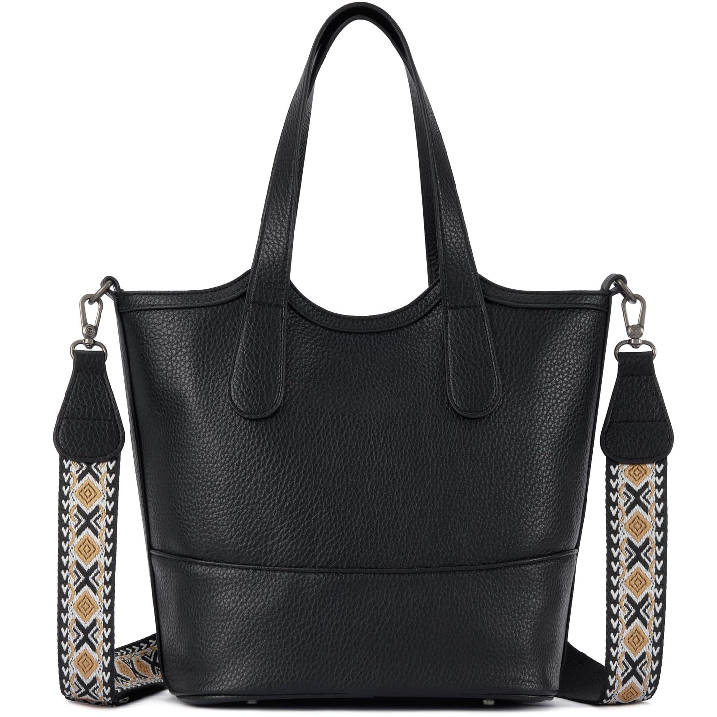 Top Handle Crossbody Bags for Women,Vegan Leather Bucket Purses for Women,Satchel Handbag with 2 Bottle Holder Pocket