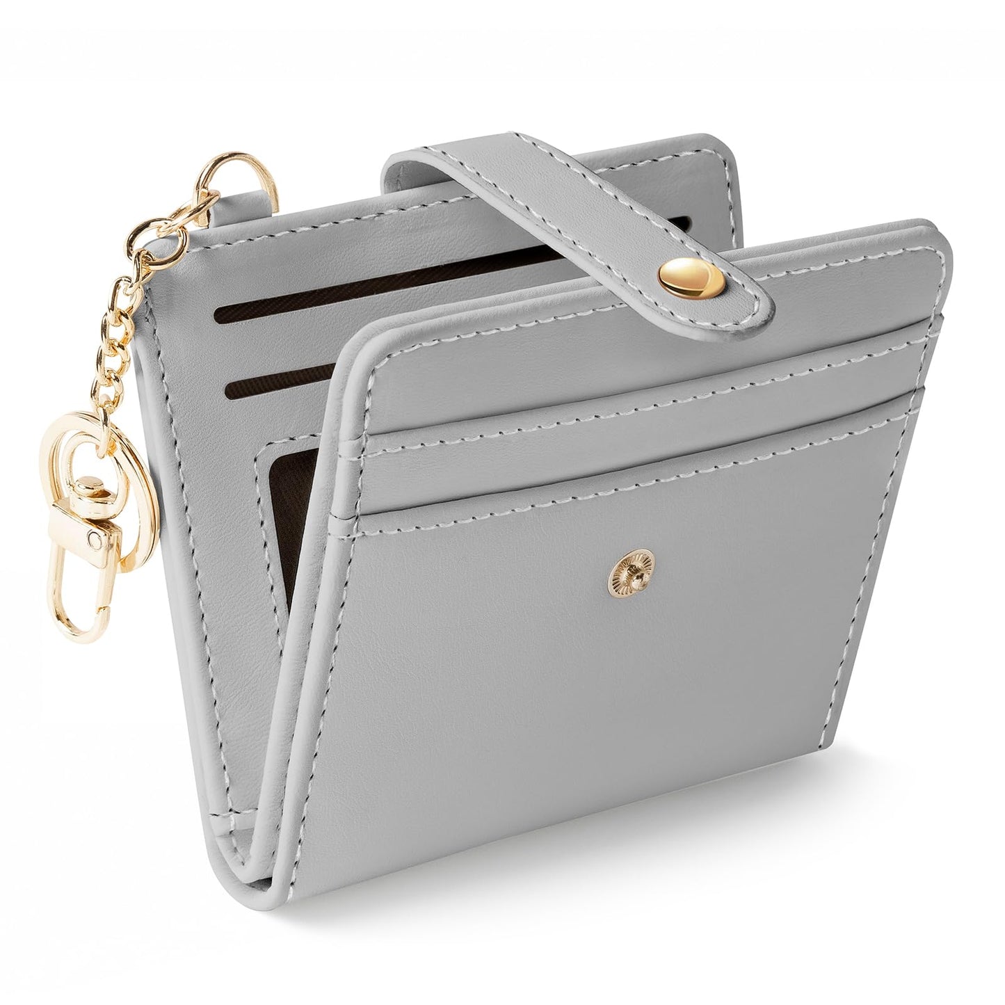 Black Cat Floral Rfid Women Wallet, Small Slim Thin Credit Card Wallet, PU Leather Bifold Cash Zipper Coin Pocket ID Window for Female Ladies Teen Girls Girly