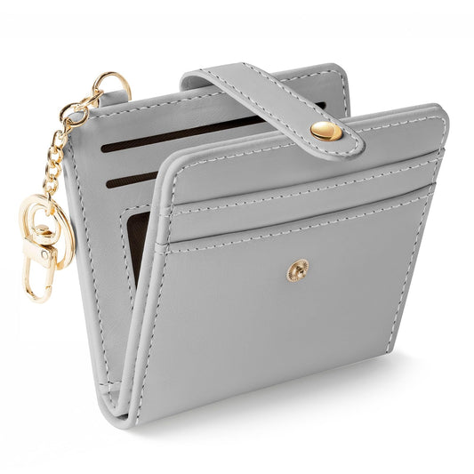 Black Cat Floral Rfid Women Wallet, Small Slim Thin Credit Card Wallet, PU Leather Bifold Cash Zipper Coin Pocket ID Window for Female Ladies Teen Girls Girly