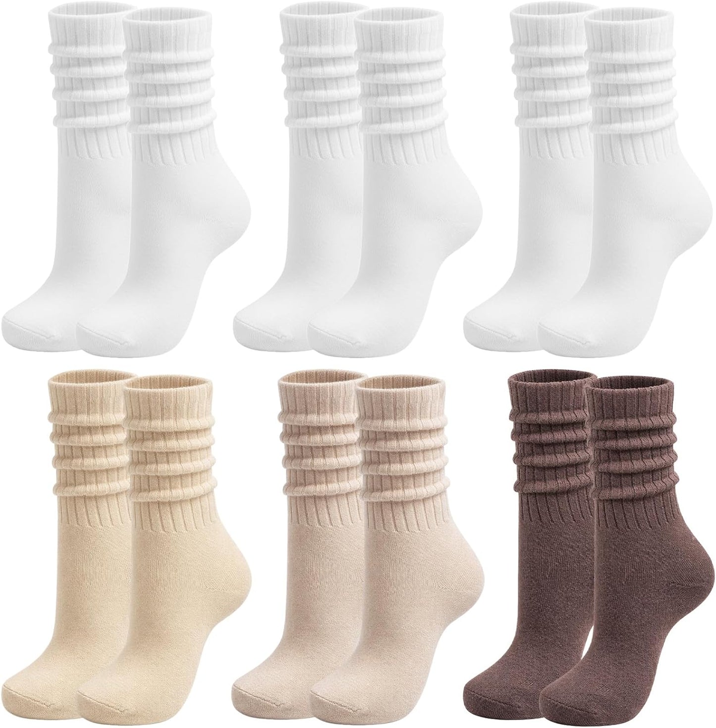 Jspupifip Slouch Socks for Women, Neon Sock 80s Breathable Stacked Scrunchy Socks Extra Long Knit Knee High Scrunch Sock