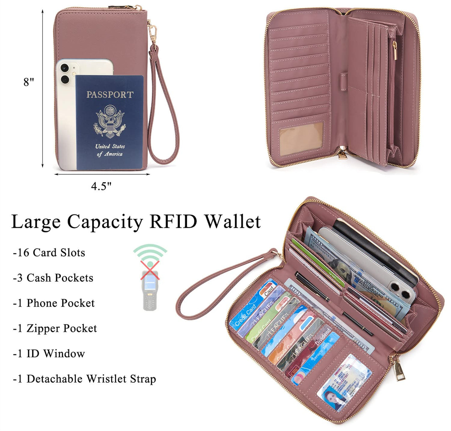 Large Crossbody Bags Ladies Shoulder Handbags Purse and Wallet Set for Women Totes Hobo Purses