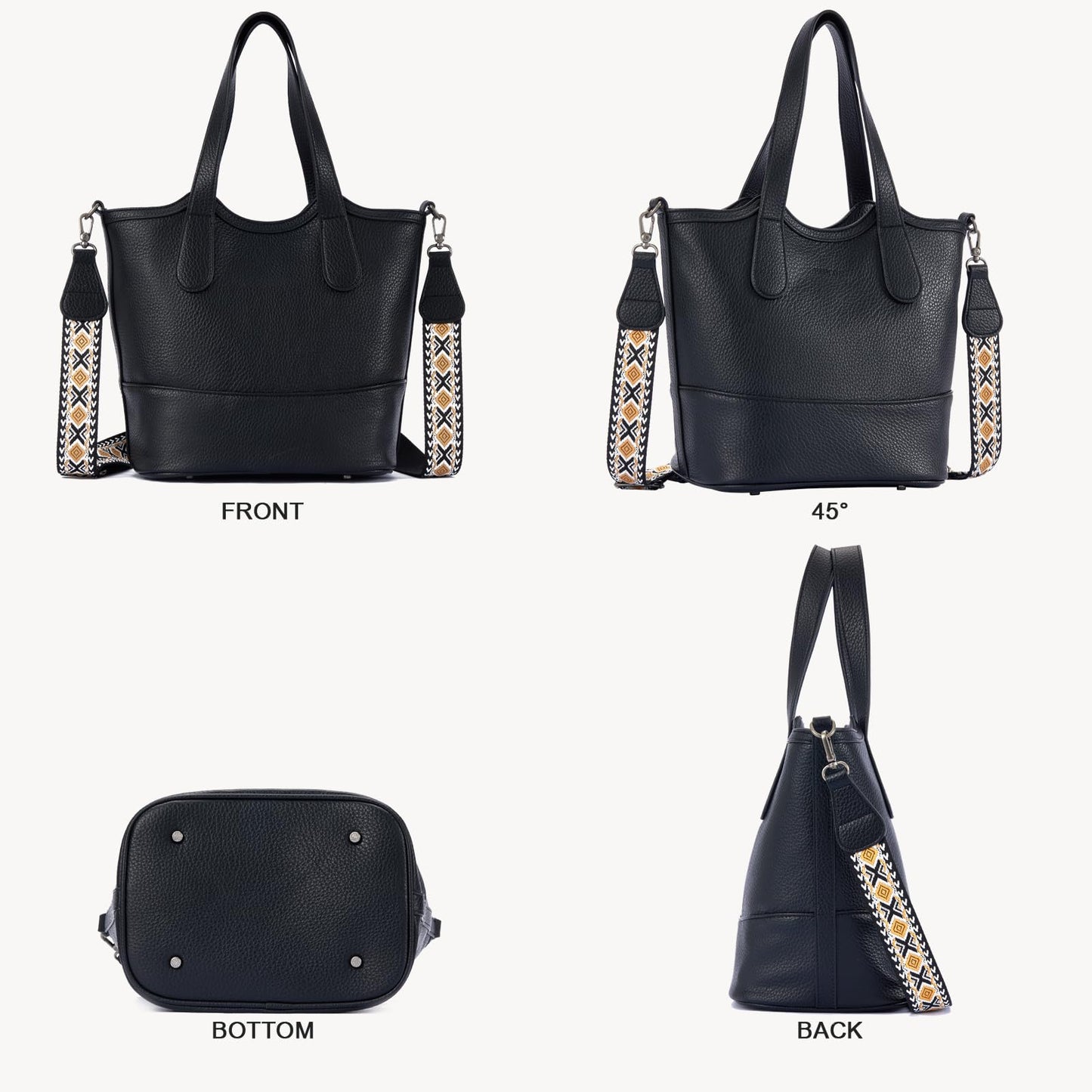 Top Handle Crossbody Bags for Women,Vegan Leather Bucket Purses for Women,Satchel Handbag with 2 Bottle Holder Pocket