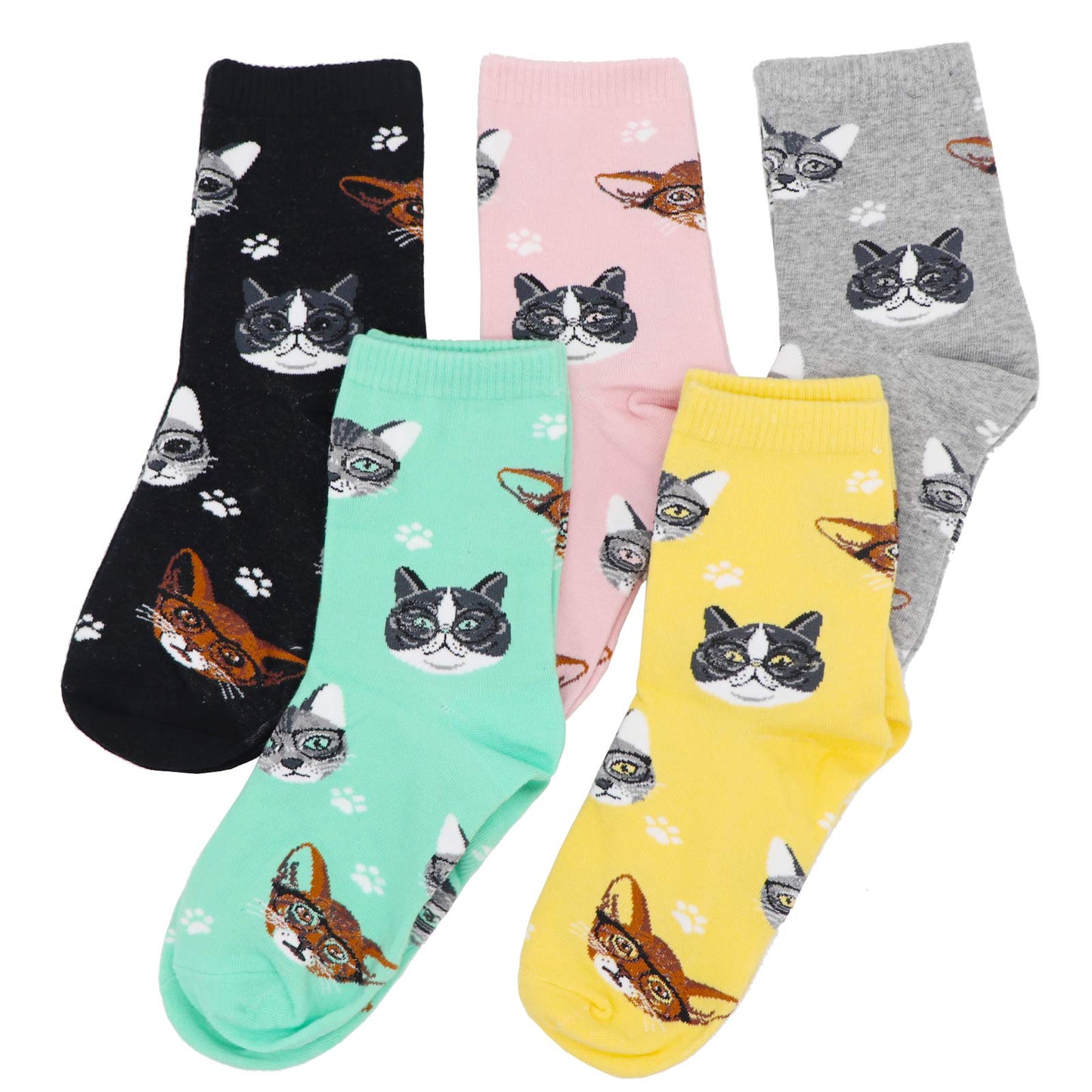 Jeasona Women's Cat Socks Cat Gifts Cute Animal Socks Dog Owl Gifts for Women