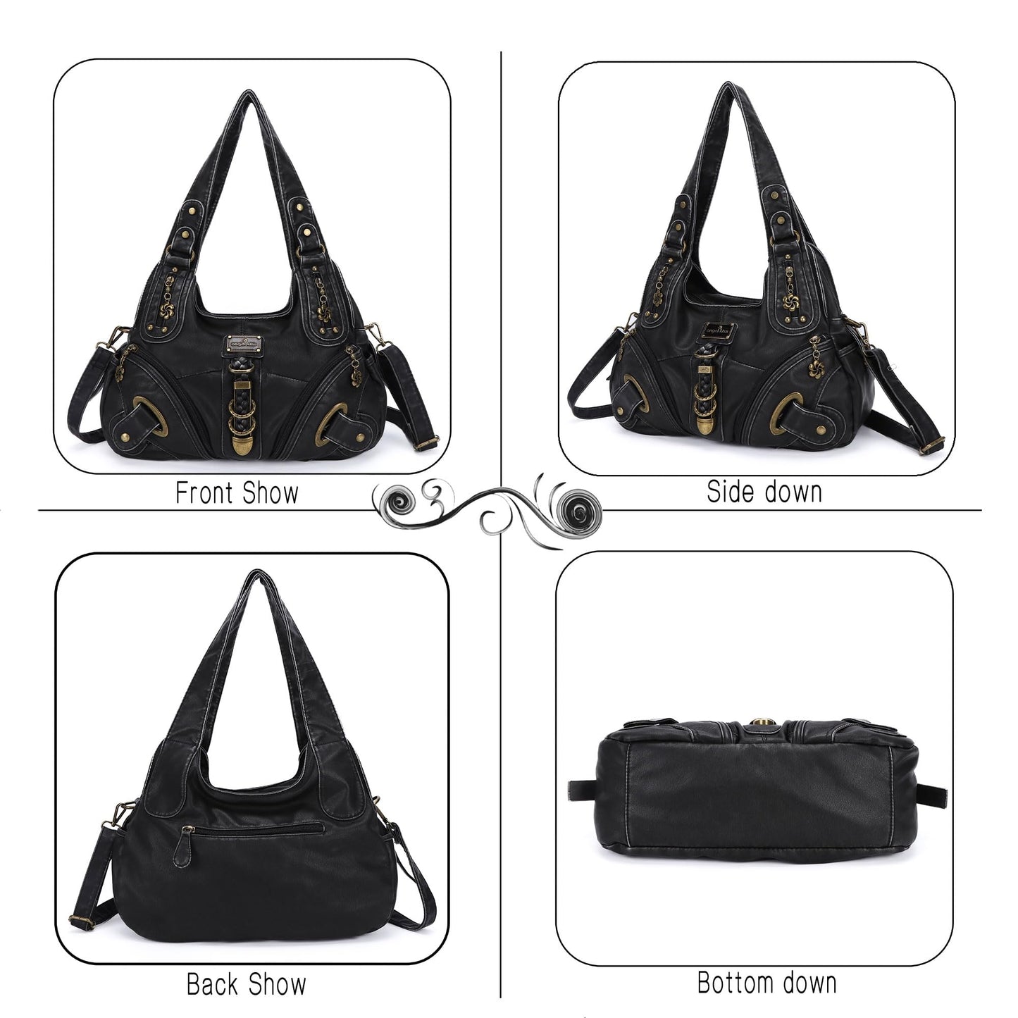 Angelkiss Hobo Purses and handbags for Women Satchel Handbag Women Purses Large Daily Shoulder Bags