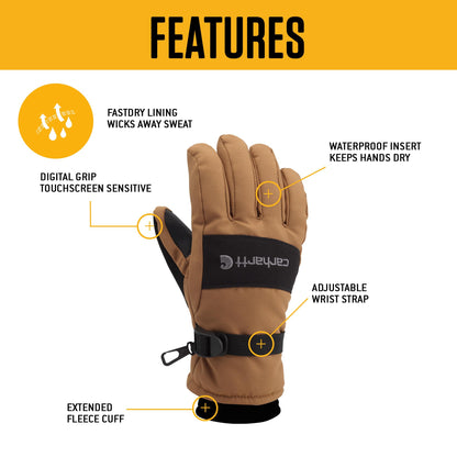 Carhartt Men's Waterproof Insulated Knit Cuff Glove