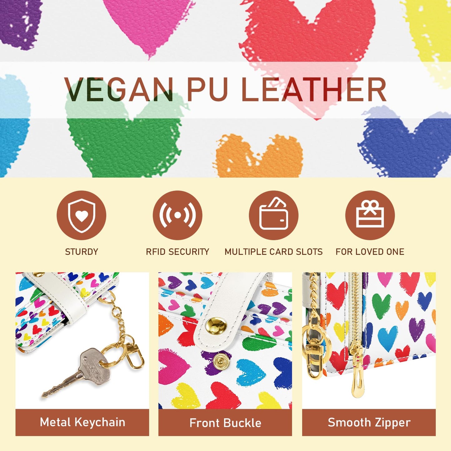 Black Cat Floral Rfid Women Wallet, Small Slim Thin Credit Card Wallet, PU Leather Bifold Cash Zipper Coin Pocket ID Window for Female Ladies Teen Girls Girly