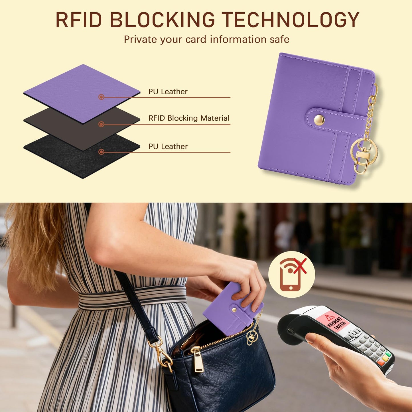 Black Cat Floral Rfid Women Wallet, Small Slim Thin Credit Card Wallet, PU Leather Bifold Cash Zipper Coin Pocket ID Window for Female Ladies Teen Girls Girly