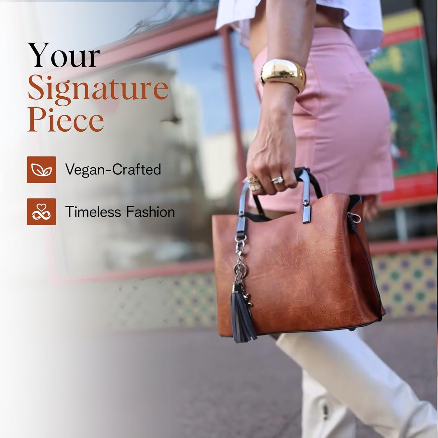 rofozzi Small Vegan Leather Purses for Women, Faux Leather Handbags for women, Top Handle Handbags, Satchel Purse