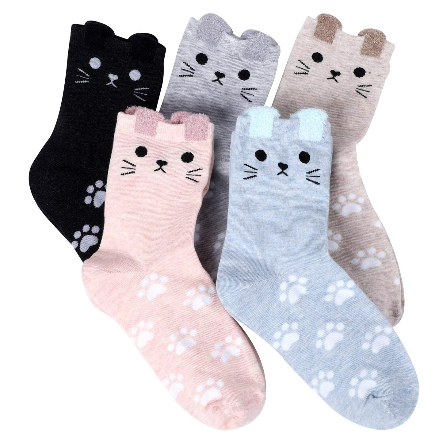 Jeasona Women's Cat Socks Cat Gifts Cute Animal Socks Dog Owl Gifts for Women