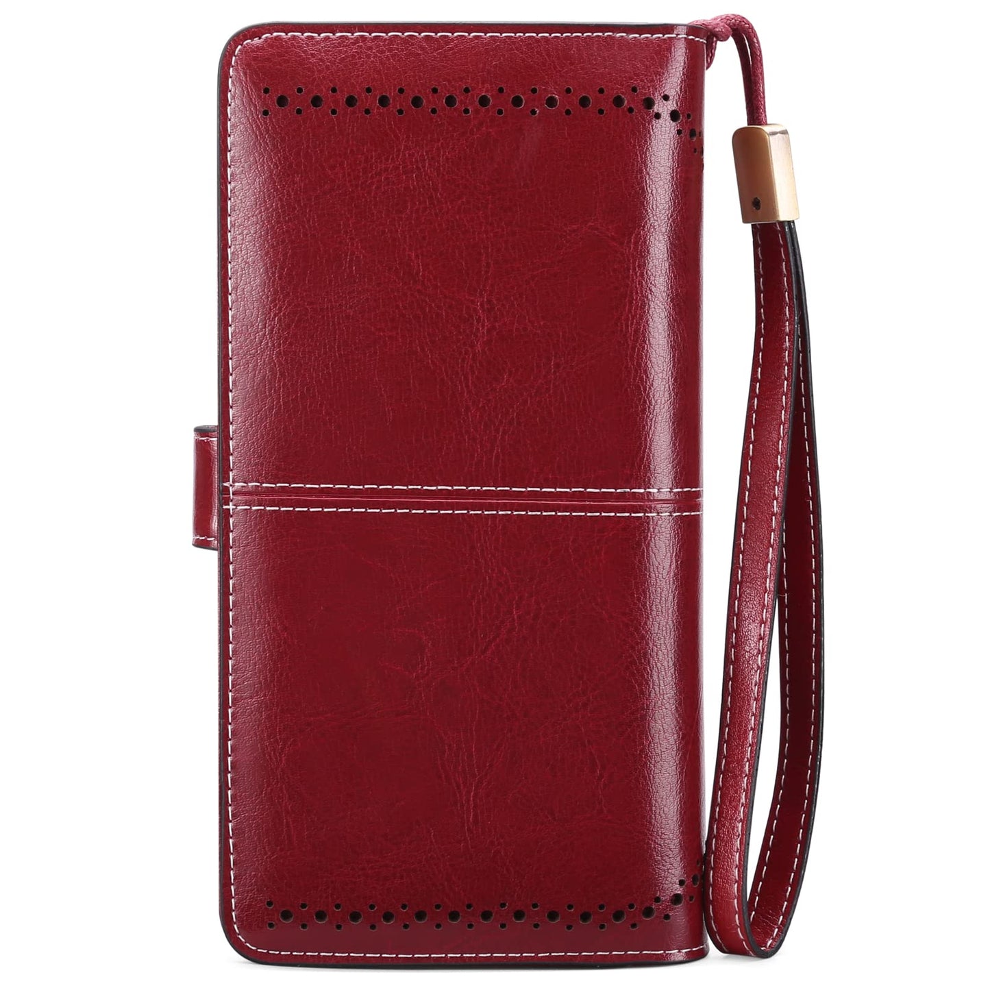 SENDEFN Wallets for Women Leather Credit Card Holder with RFID Blocking Large Capacity Wristlet