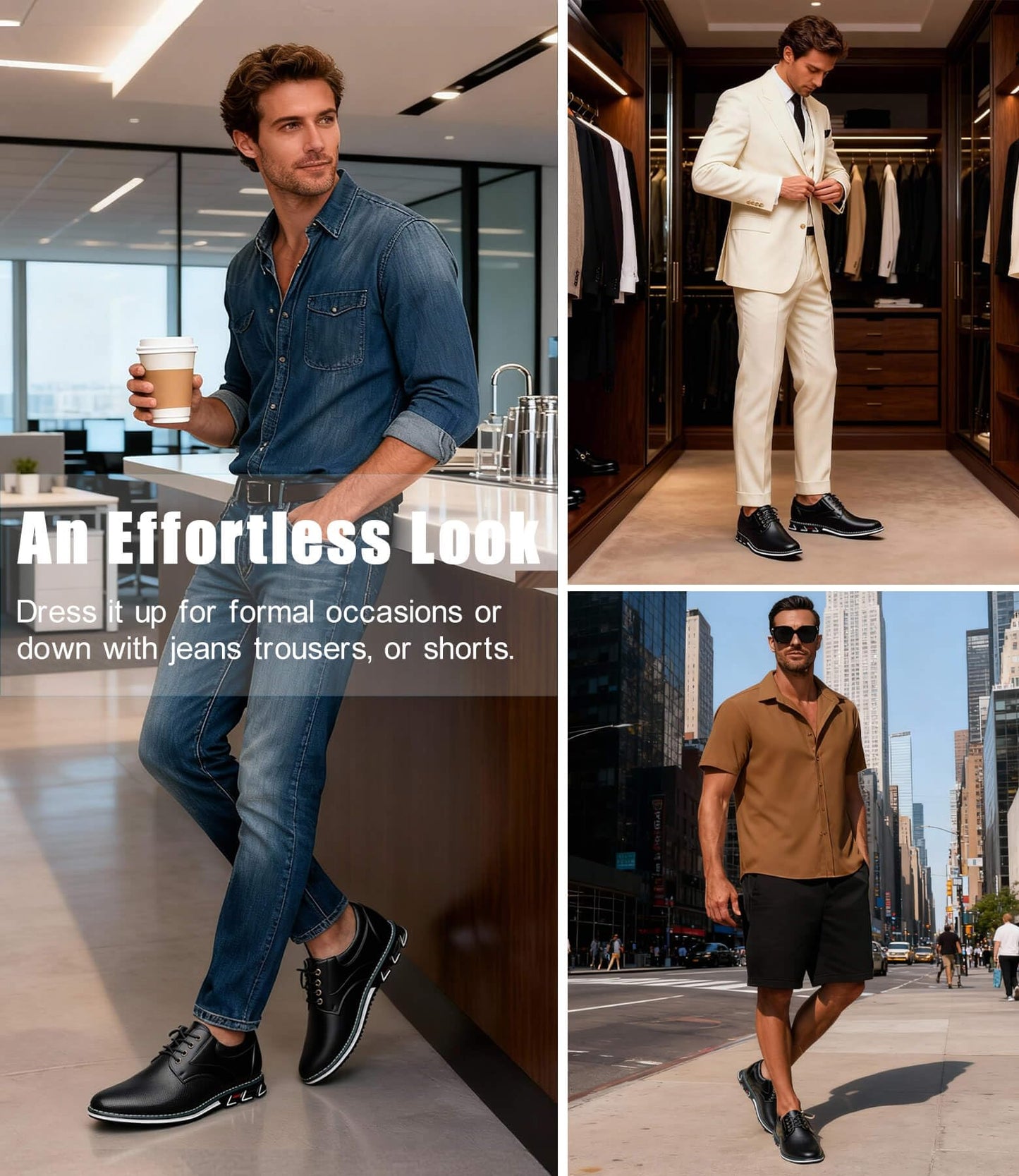 Men's Casual Dress Shoes Comfort, Fashion Dress Sneakers Men, Superior Soft Leather Mens Oxford Business Casual Shoe