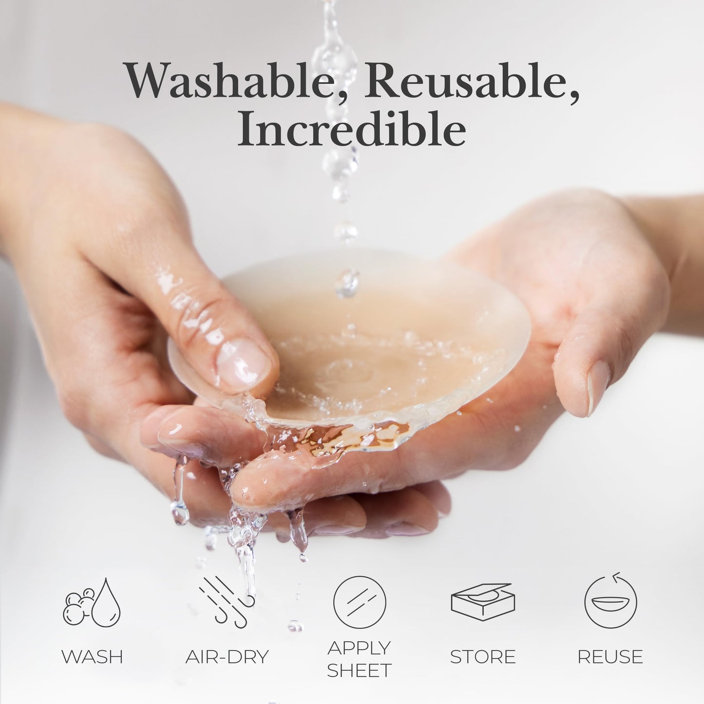 Nippies Nipple Covers for Women - Reusable Sticky Silicone Pasties with Travel Case - Original Circle or Lift Style Available