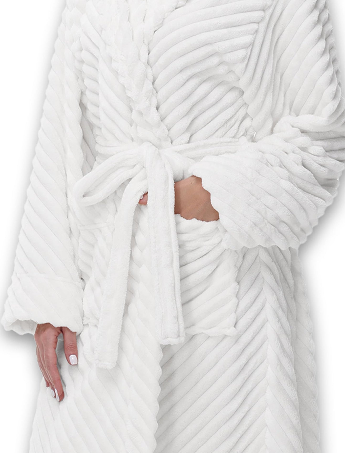 Yurhap Premium Robes for Women - Super Soft Cozy Fleece Womens Robe Plush Long Bathrobe