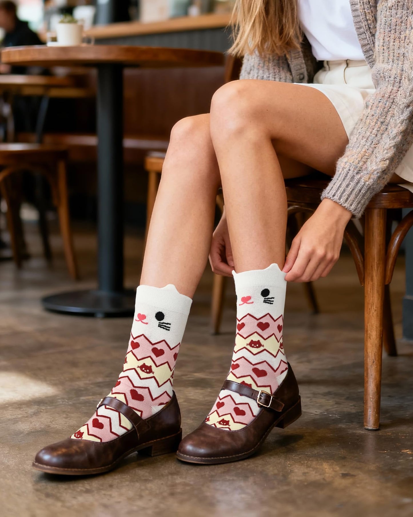 Jeasona Women's Cat Socks Cat Gifts Cute Animal Socks Dog Owl Gifts for Women