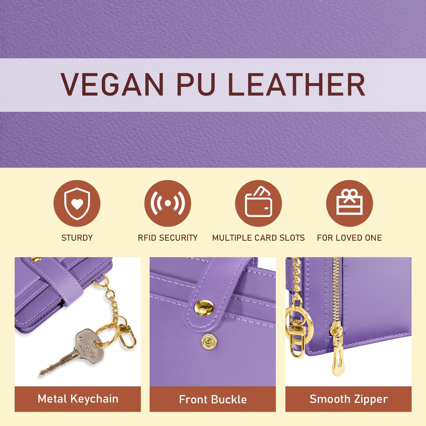 Black Cat Floral Rfid Women Wallet, Small Slim Thin Credit Card Wallet, PU Leather Bifold Cash Zipper Coin Pocket ID Window for Female Ladies Teen Girls Girly