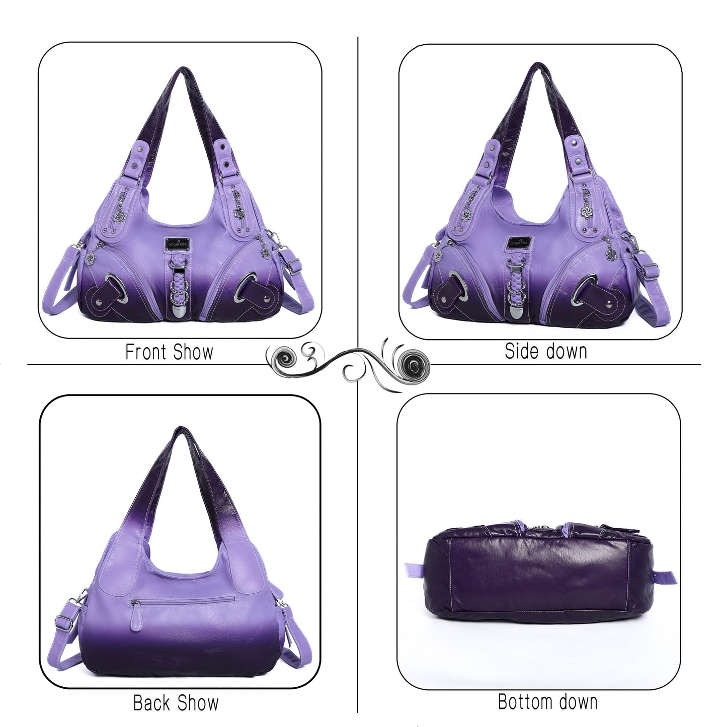 Angelkiss Hobo Purses and handbags for Women Satchel Handbag Women Purses Large Daily Shoulder Bags