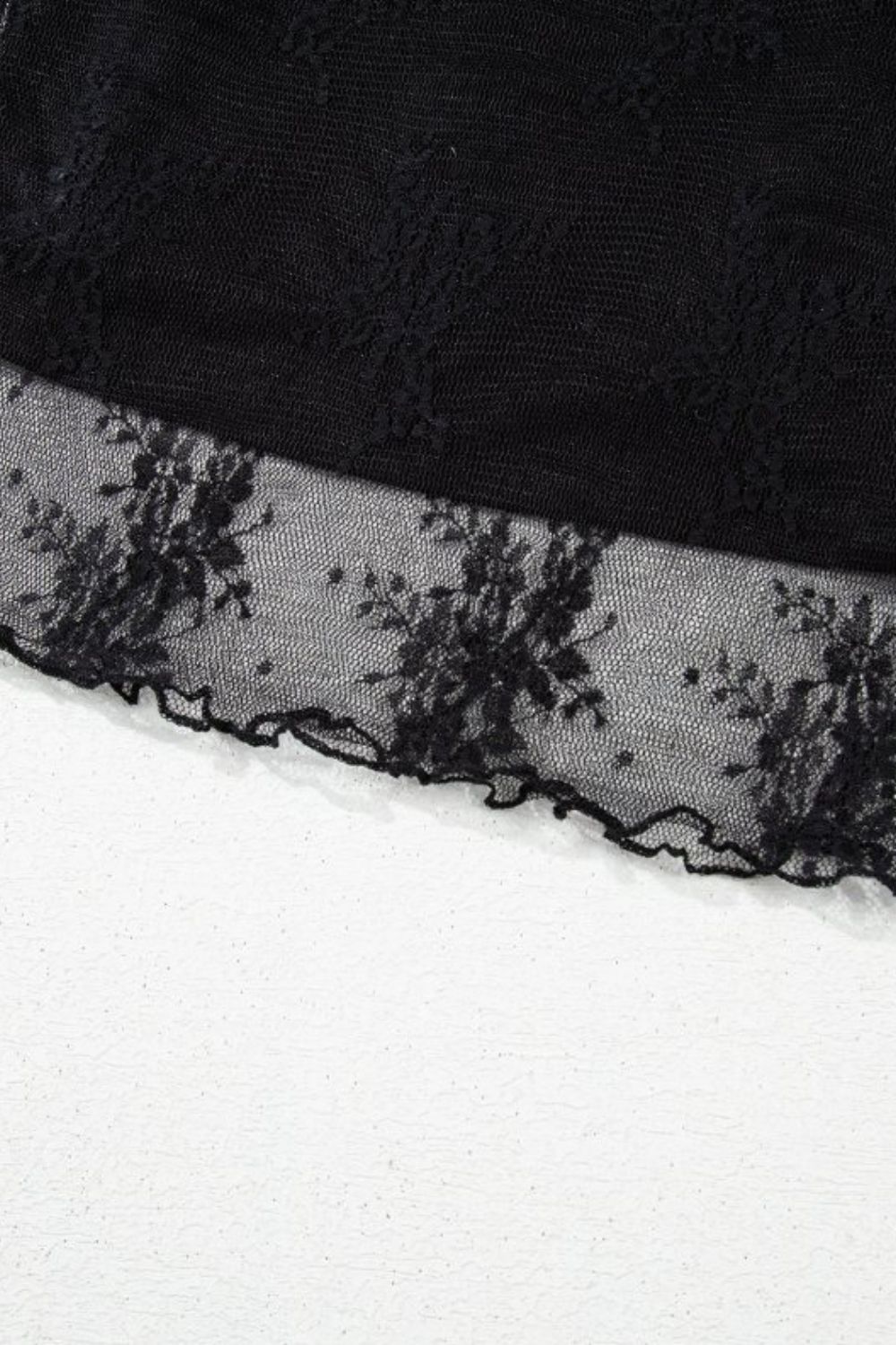 Floral Sheer Mesh Short Sleeve Top and Cami Set Black / S Black / M Black / XL Black / S-Black / M-Black / XL-Black / L-