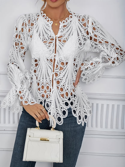 Cropped Asymmetric Shirt Sexy Solid Color Nightclub Semi-Sheer Summer Shirt
