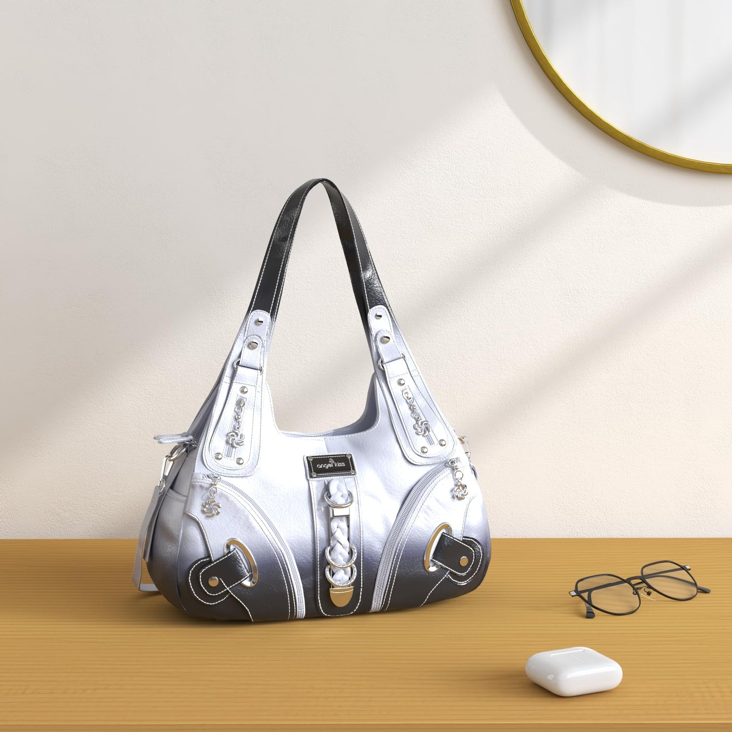 Angelkiss Hobo Purses and handbags for Women Satchel Handbag Women Purses Large Daily Shoulder Bags