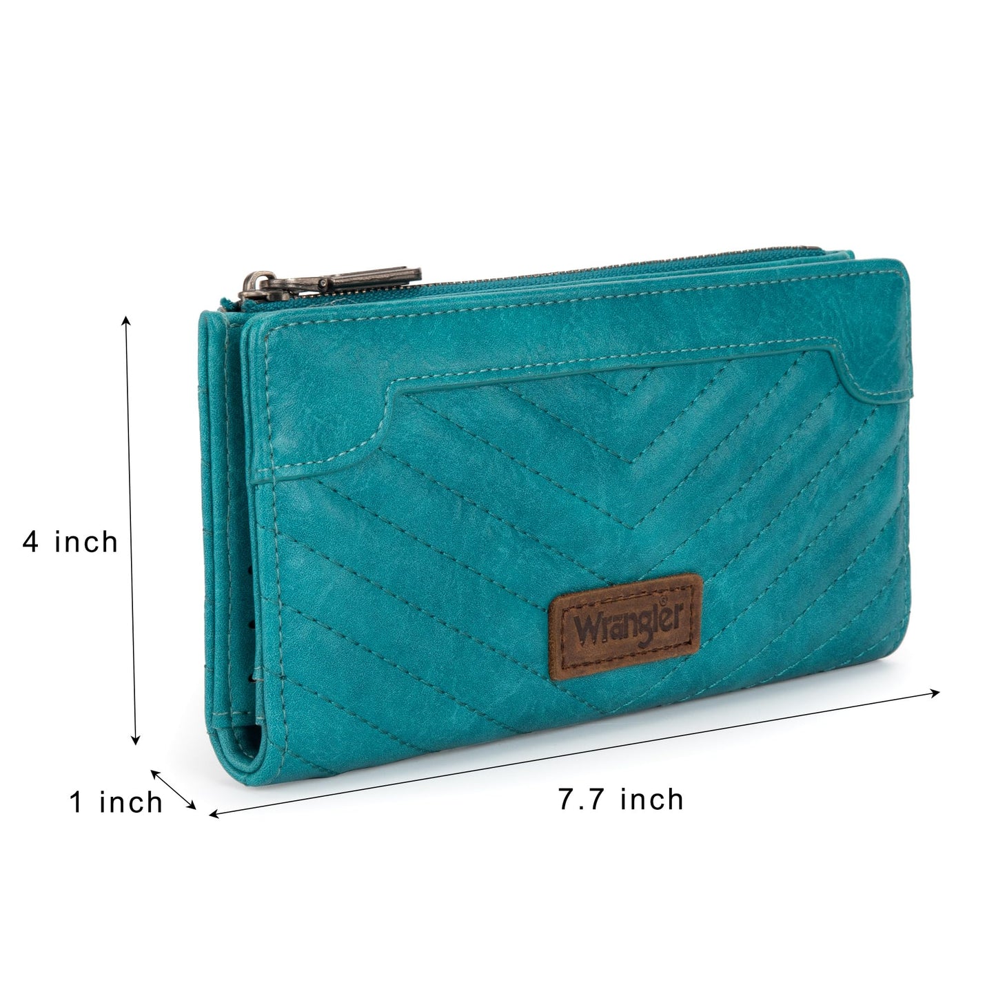 Wrangler Cow Print Wallets Womens Bifold Credit Card Wallet Women's Wallets, Card Cases & Money Organizers Brown Wallet for Women Ladies Female Cash Wallett with Smooth Zipper