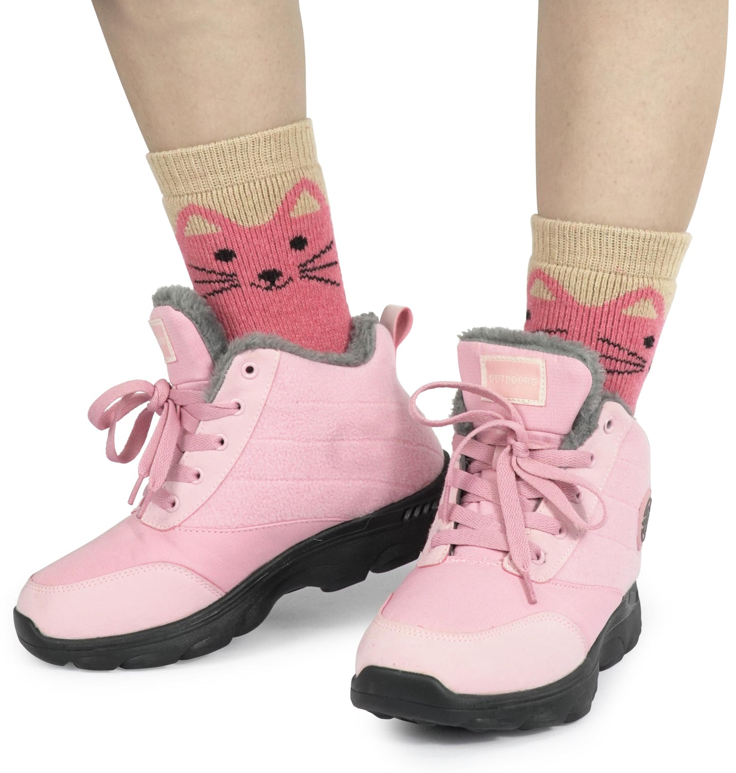 BomKinta Boot Socks for Women Winter Solid Thick Warm Socks Cozy Crew Socks Christmas Gift