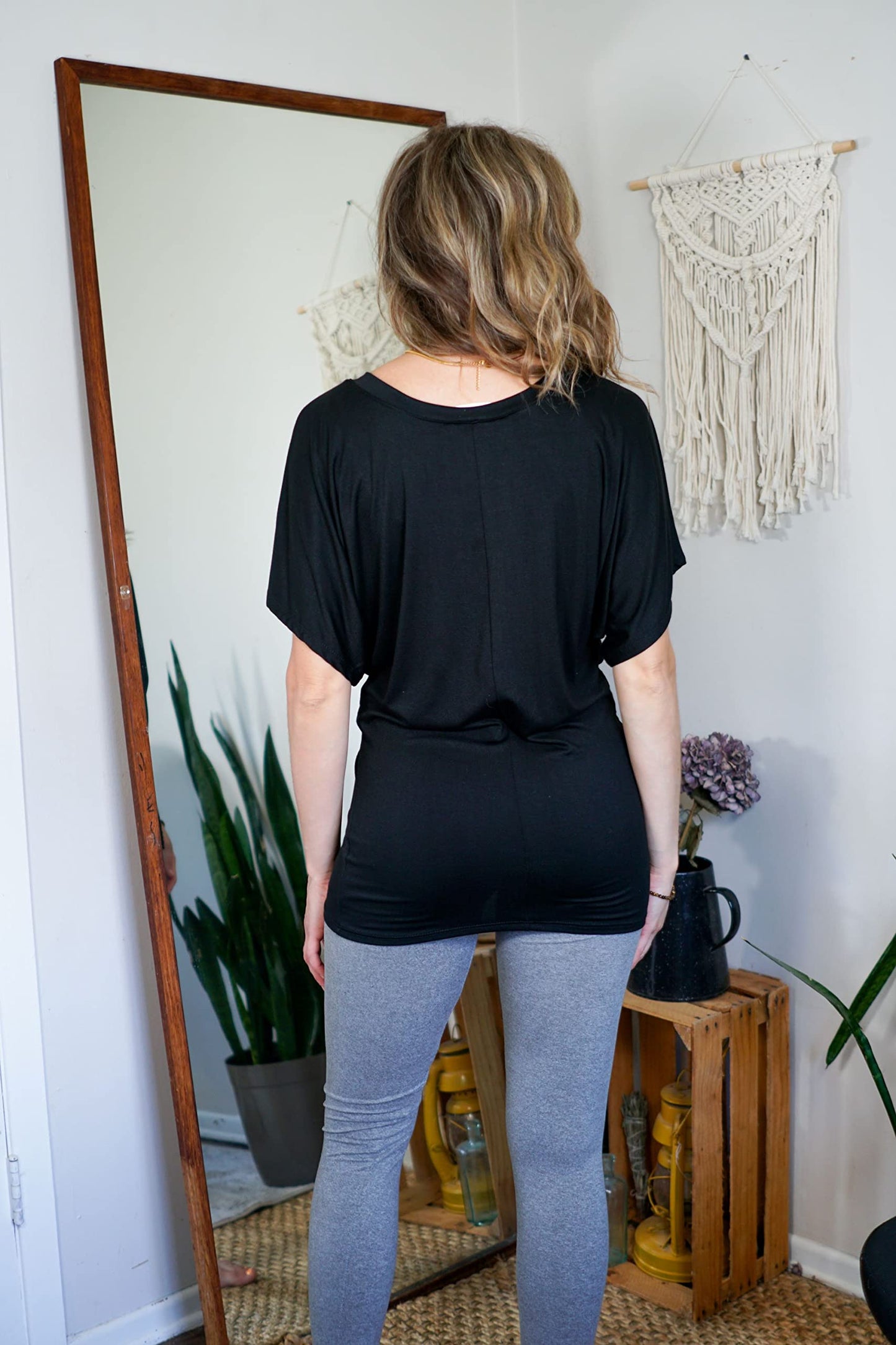 Free to Live 3 Pack Dolman Sleeve Tunic Dressy Business Casual Tops for Women Short Sleeve Shirts Work Outfits Travel Clothes