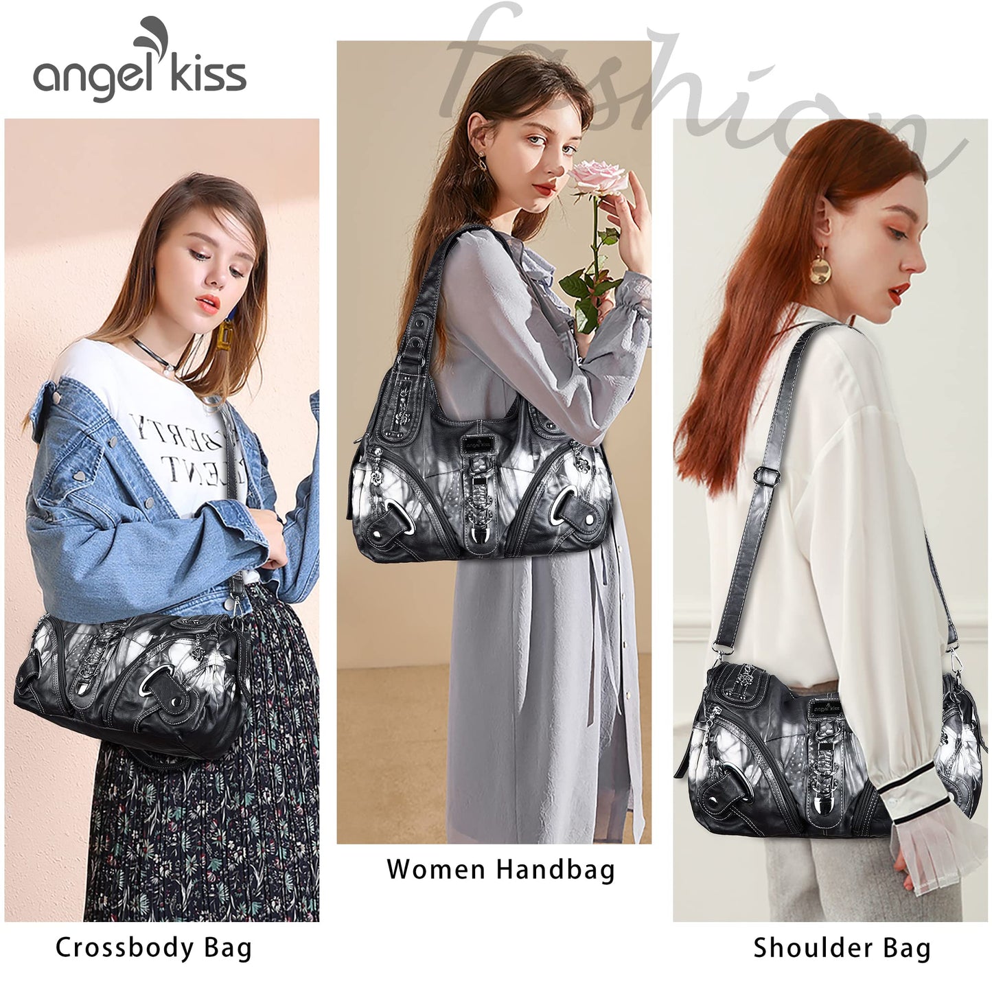 Angelkiss Hobo Purses and handbags for Women Satchel Handbag Women Purses Large Daily Shoulder Bags