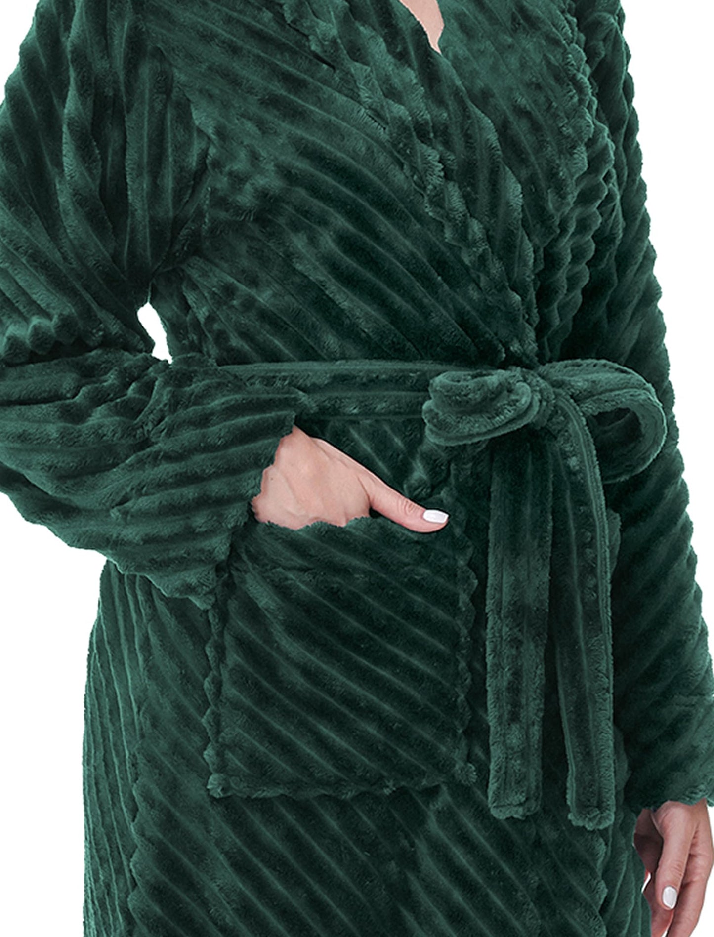 Yurhap Premium Robes for Women - Super Soft Cozy Fleece Womens Robe Plush Long Bathrobe