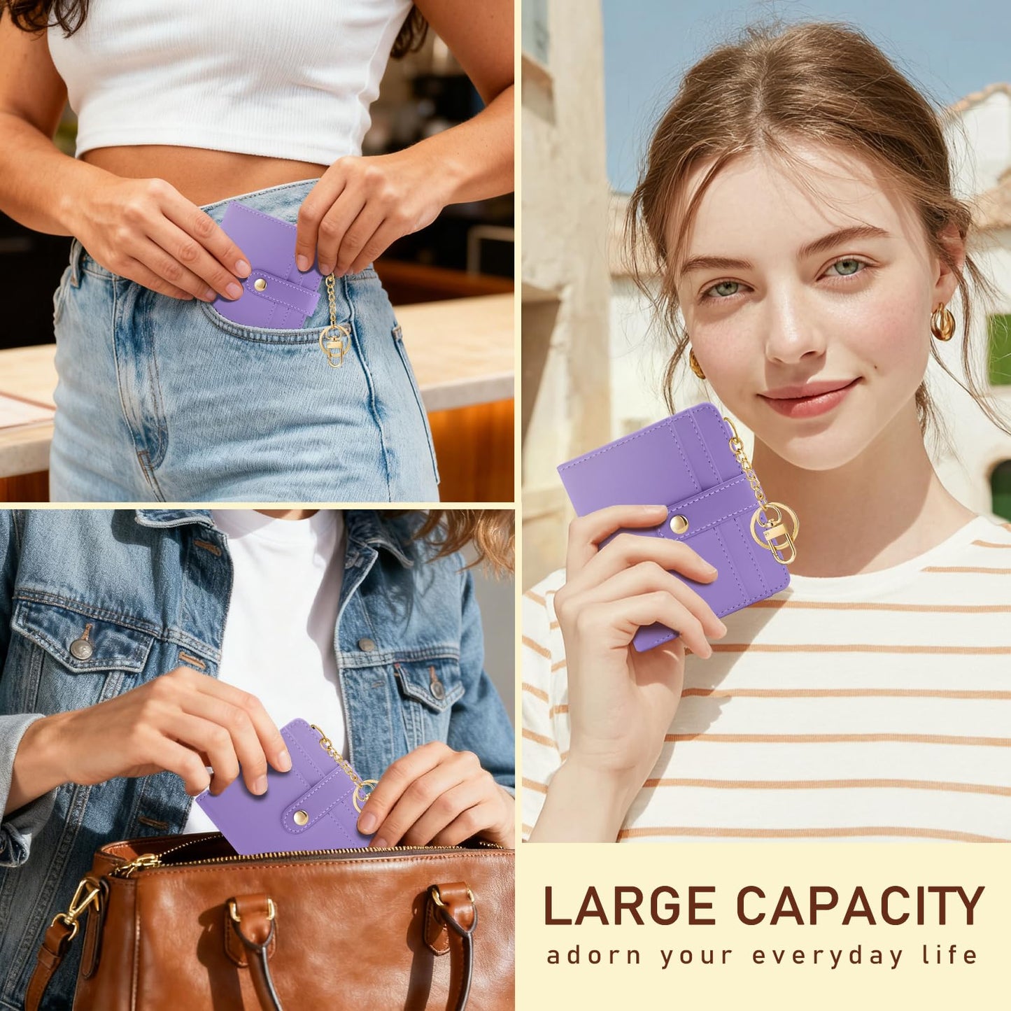 Black Cat Floral Rfid Women Wallet, Small Slim Thin Credit Card Wallet, PU Leather Bifold Cash Zipper Coin Pocket ID Window for Female Ladies Teen Girls Girly