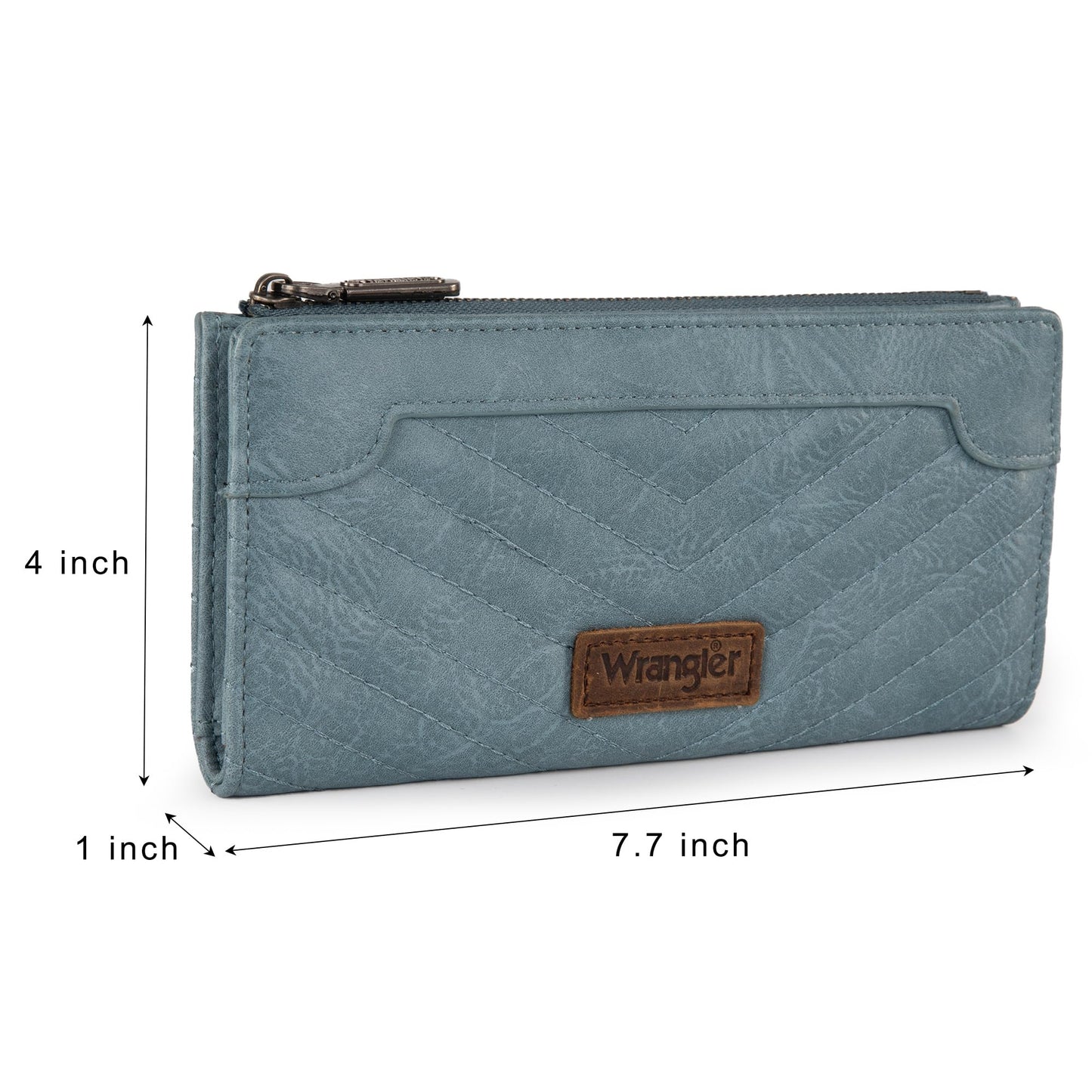 Wrangler Cow Print Wallets Womens Bifold Credit Card Wallet Women's Wallets, Card Cases & Money Organizers Brown Wallet for Women Ladies Female Cash Wallett with Smooth Zipper