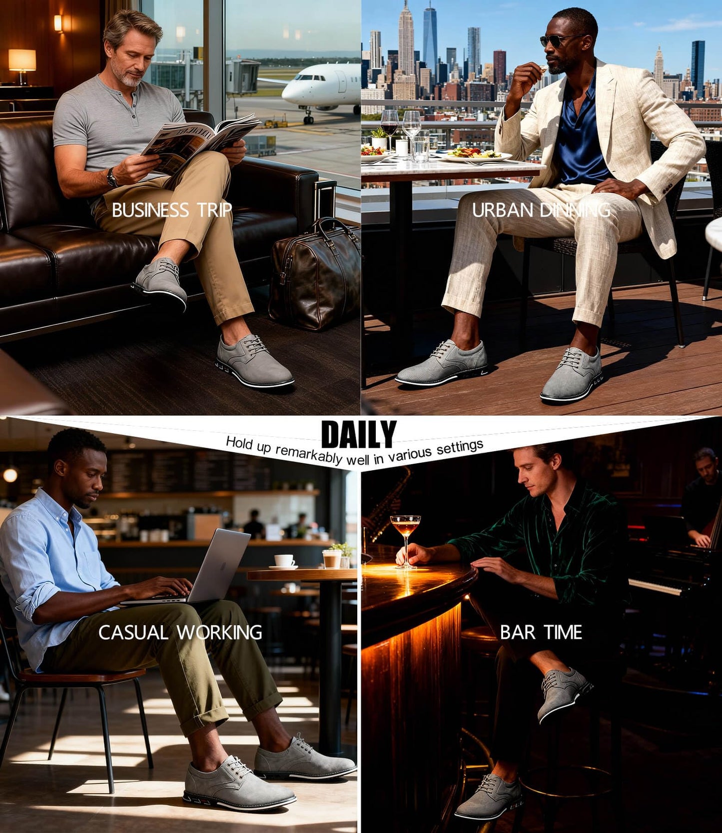 Men's Casual Dress Shoes Comfort, Fashion Dress Sneakers Men, Superior Soft Leather Mens Oxford Business Casual Shoe