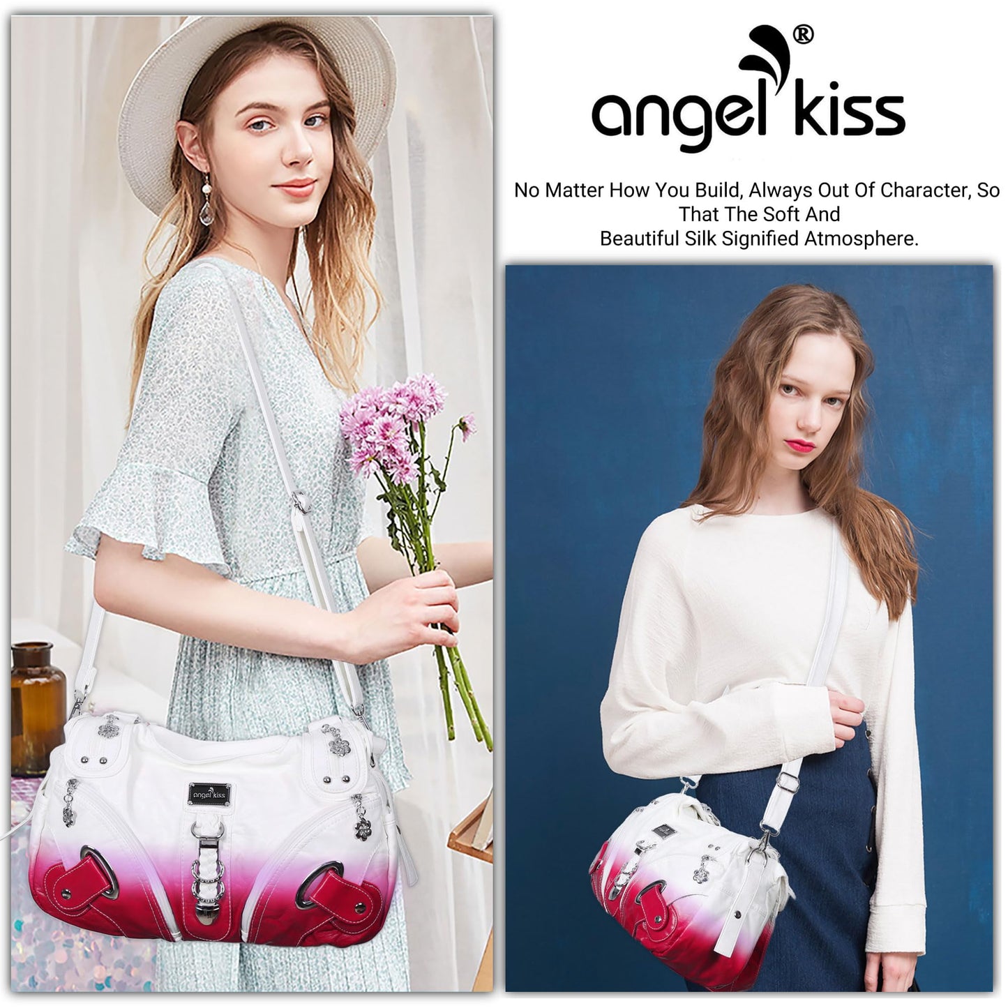 Angelkiss Hobo Purses and handbags for Women Satchel Handbag Women Purses Large Daily Shoulder Bags
