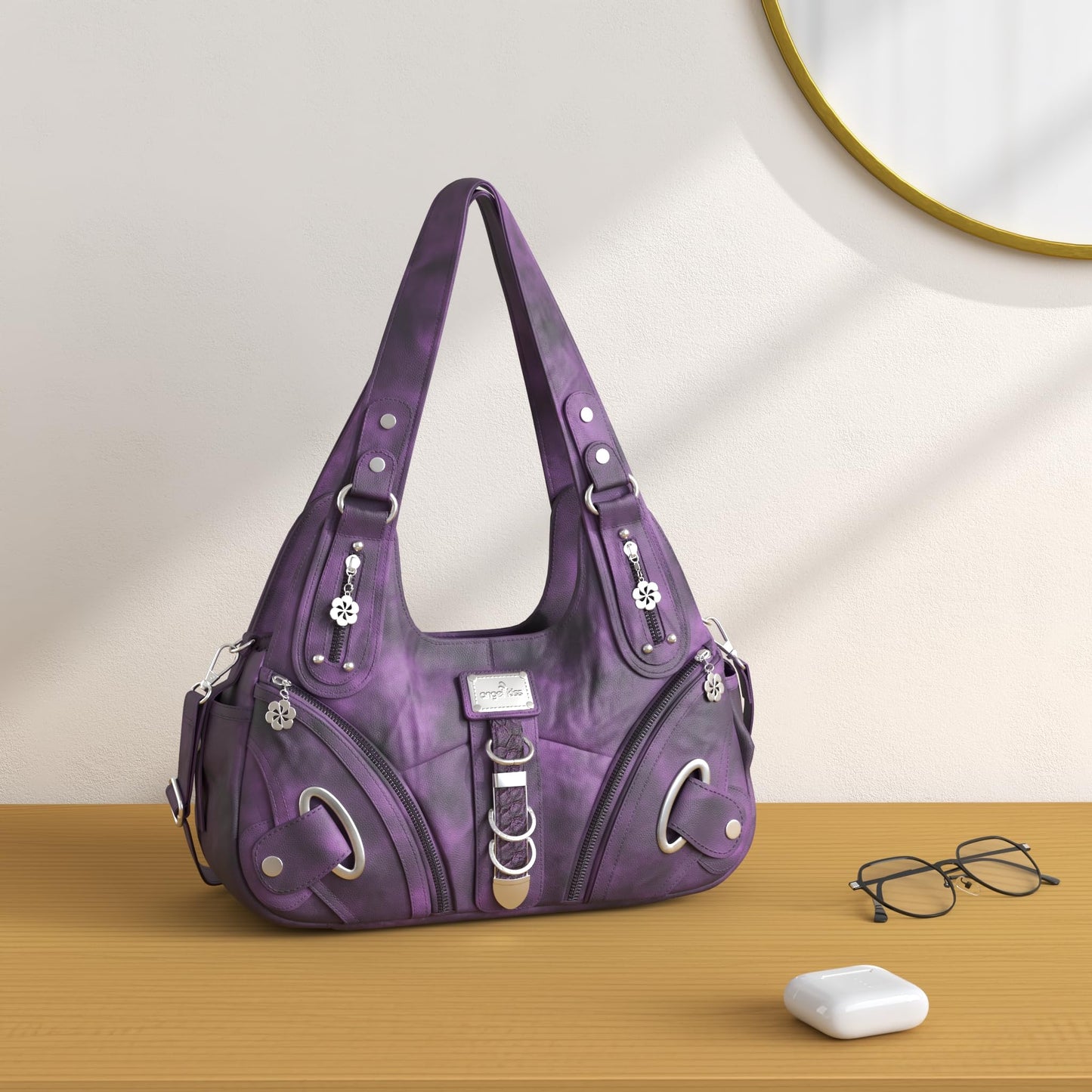 Angelkiss Hobo Purses and handbags for Women Satchel Handbag Women Purses Large Daily Shoulder Bags