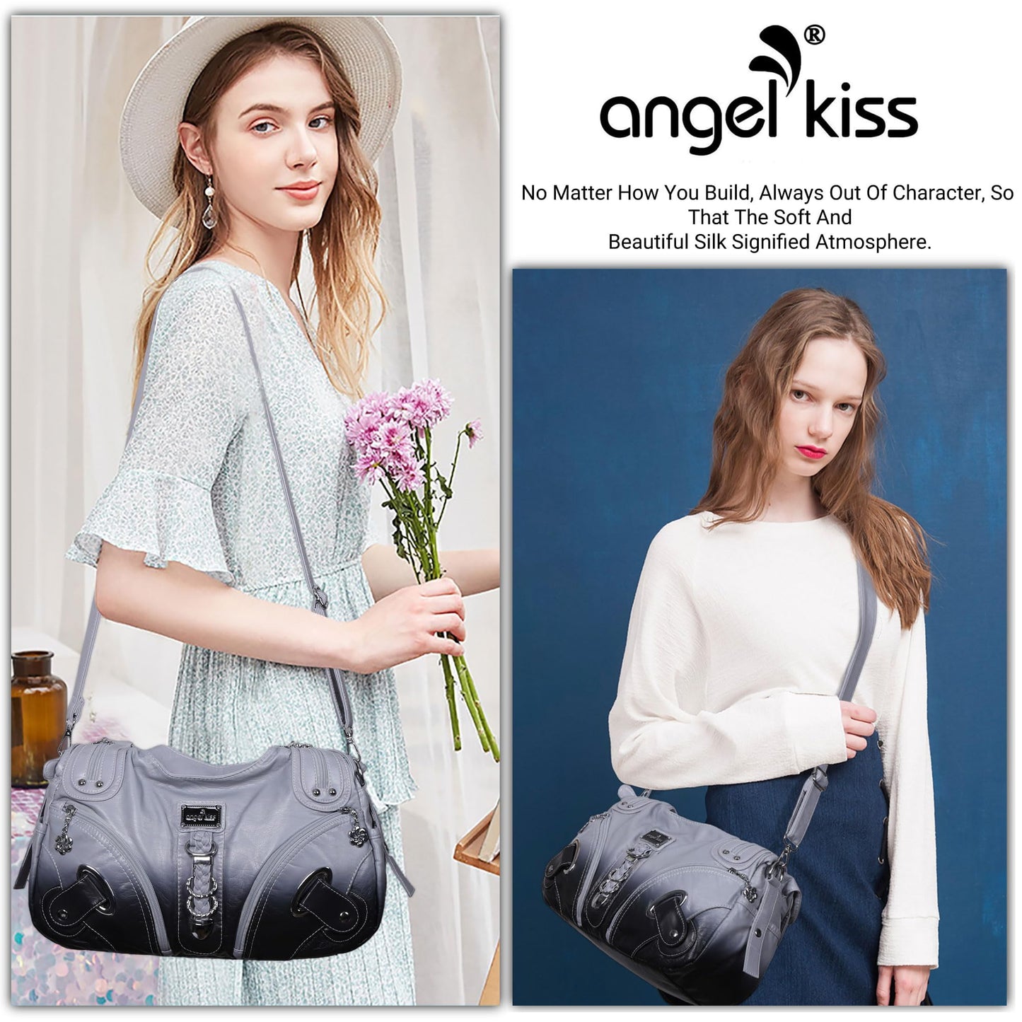 Angelkiss Hobo Purses and handbags for Women Satchel Handbag Women Purses Large Daily Shoulder Bags