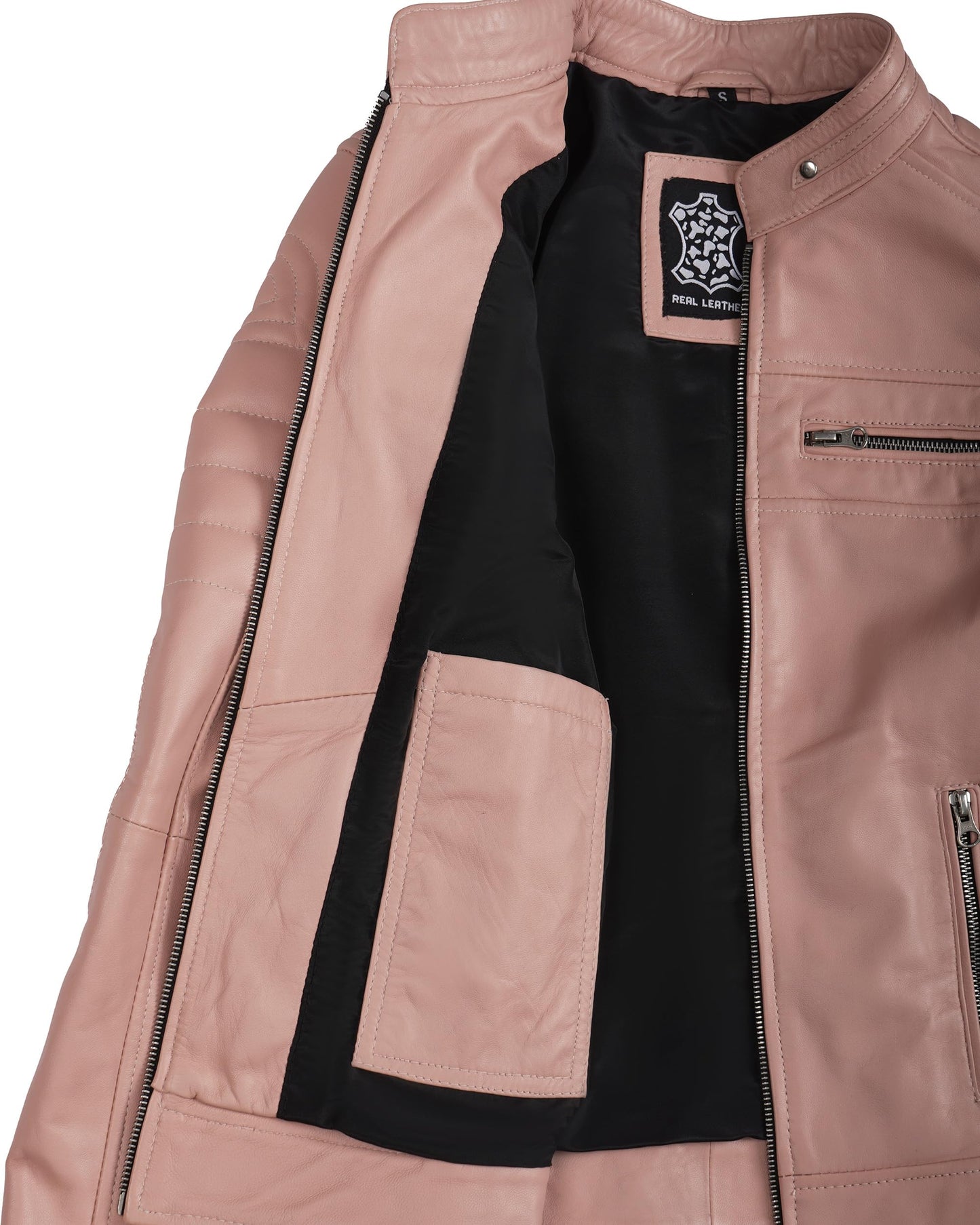 Decrum Leather Jacket Women - Stylish Casual Real Lambskin Leather Jackets for Women