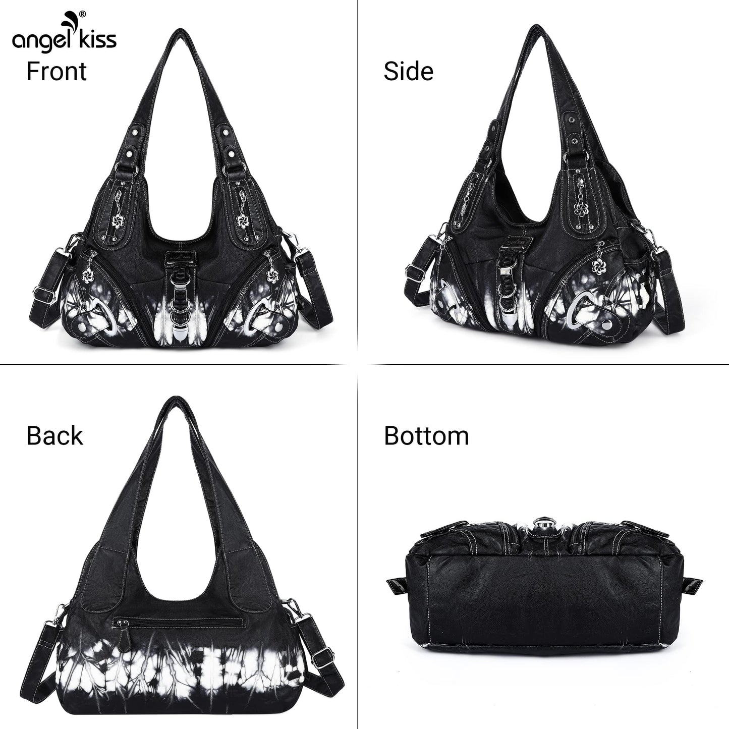 Angelkiss Hobo Purses and handbags for Women Satchel Handbag Women Purses Large Daily Shoulder Bags