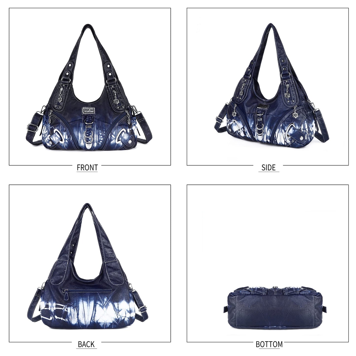 Angelkiss Hobo Purses and handbags for Women Satchel Handbag Women Purses Large Daily Shoulder Bags