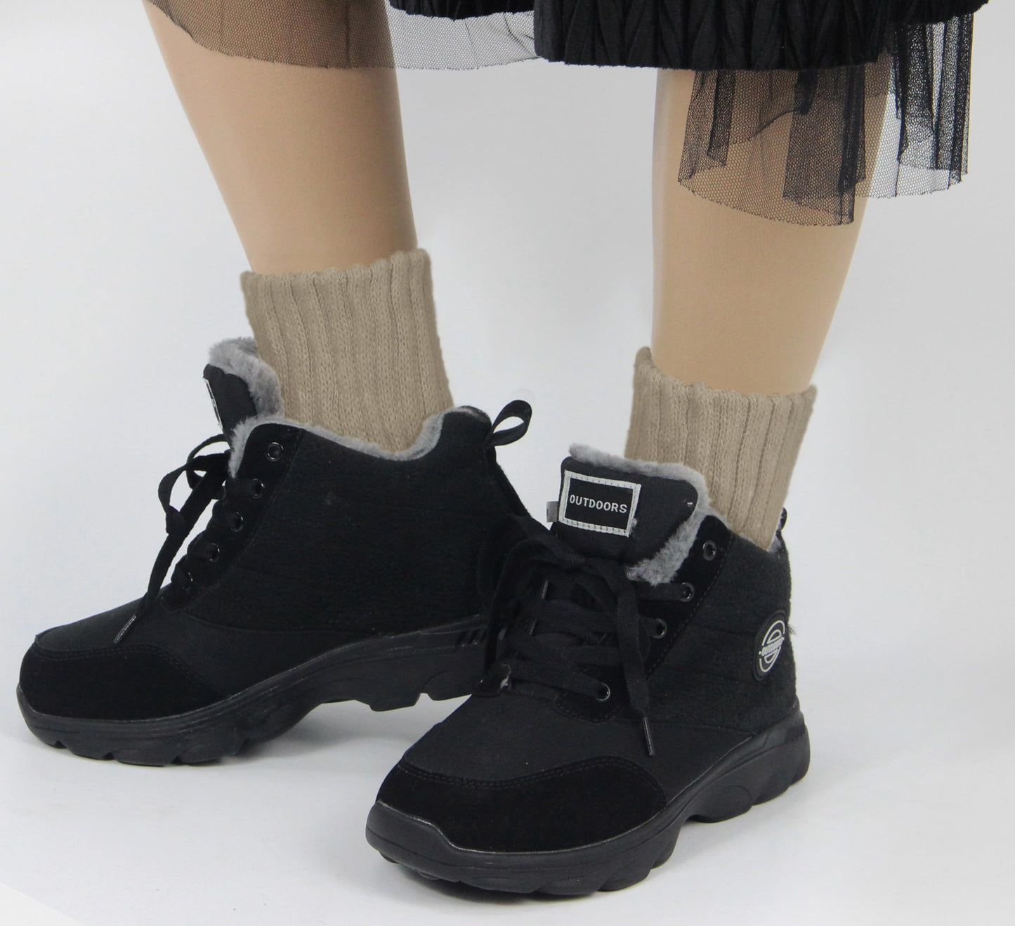 BomKinta Boot Socks for Women Winter Solid Thick Warm Socks Cozy Crew Socks Christmas Gift