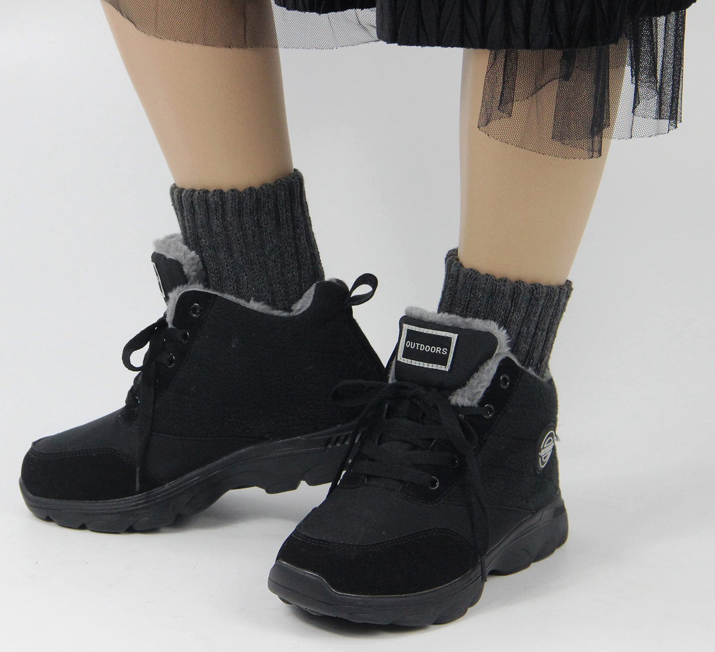 BomKinta Boot Socks for Women Winter Solid Thick Warm Socks Cozy Crew Socks Christmas Gift