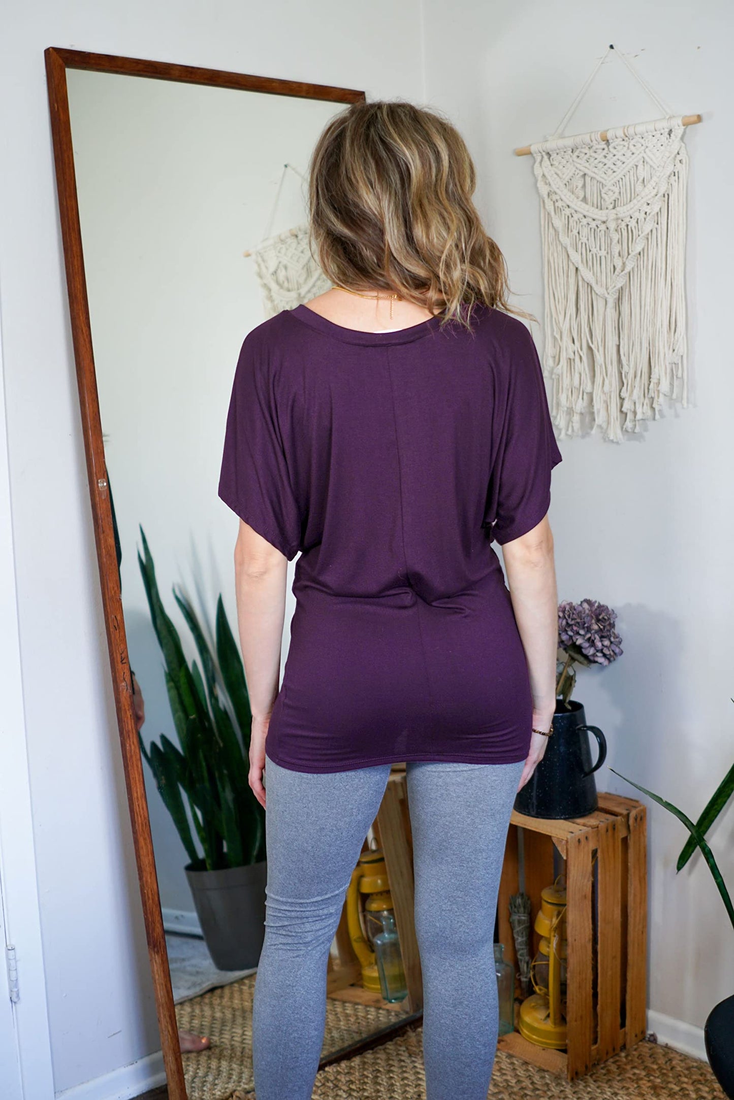 Free to Live 3 Pack Dolman Sleeve Tunic Dressy Business Casual Tops for Women Short Sleeve Shirts Work Outfits Travel Clothes