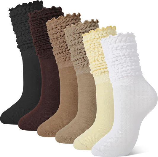 Jspupifip Slouch Socks for Women, Neon Sock 80s Breathable Stacked Scrunchy Socks Extra Long Knit Knee High Scrunch Sock