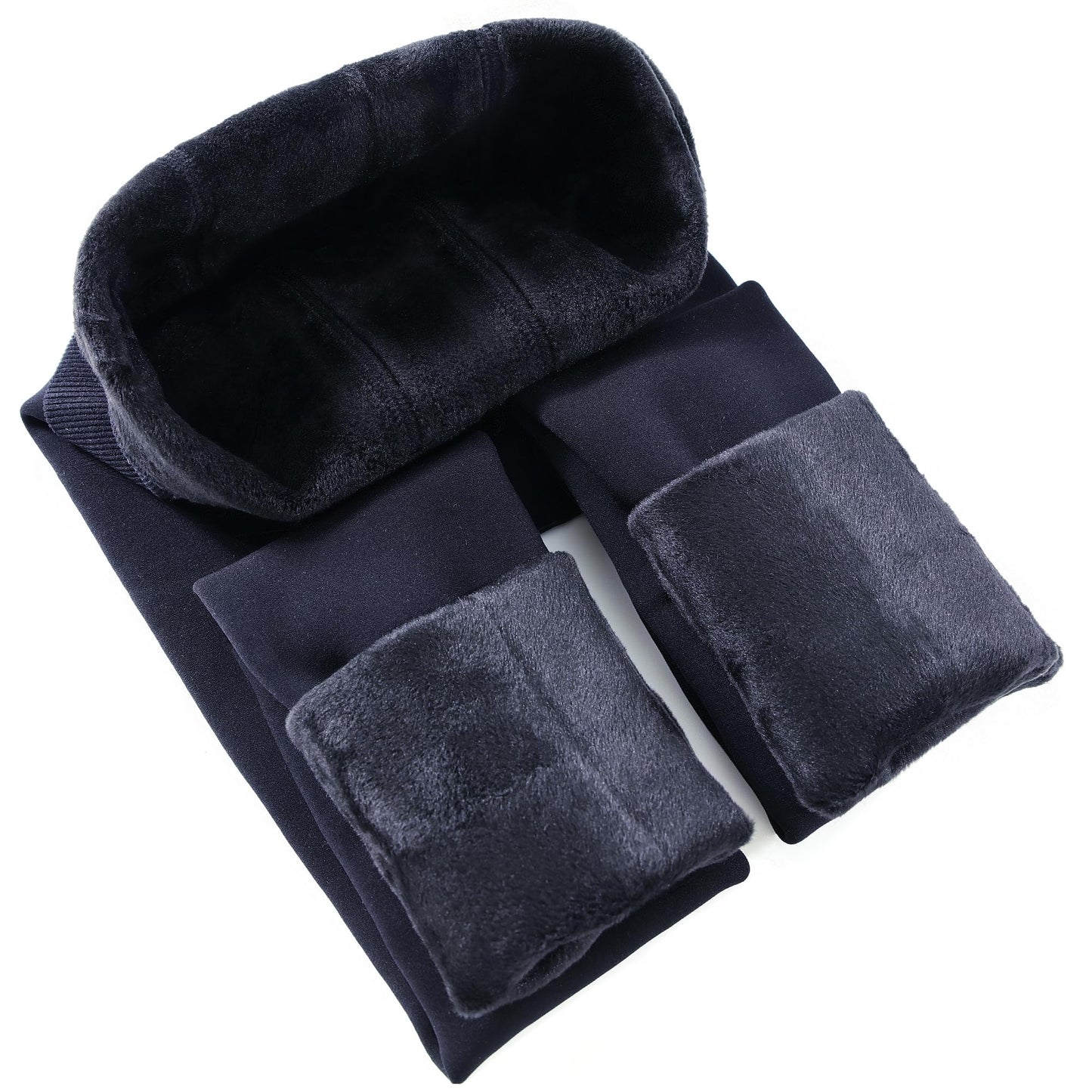 CHRLEISURE Women's Fleece Lined Tights - Fake Sheer Warm Pantyhose Thick Winter Leggings